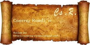 Cserny Román névjegykártya